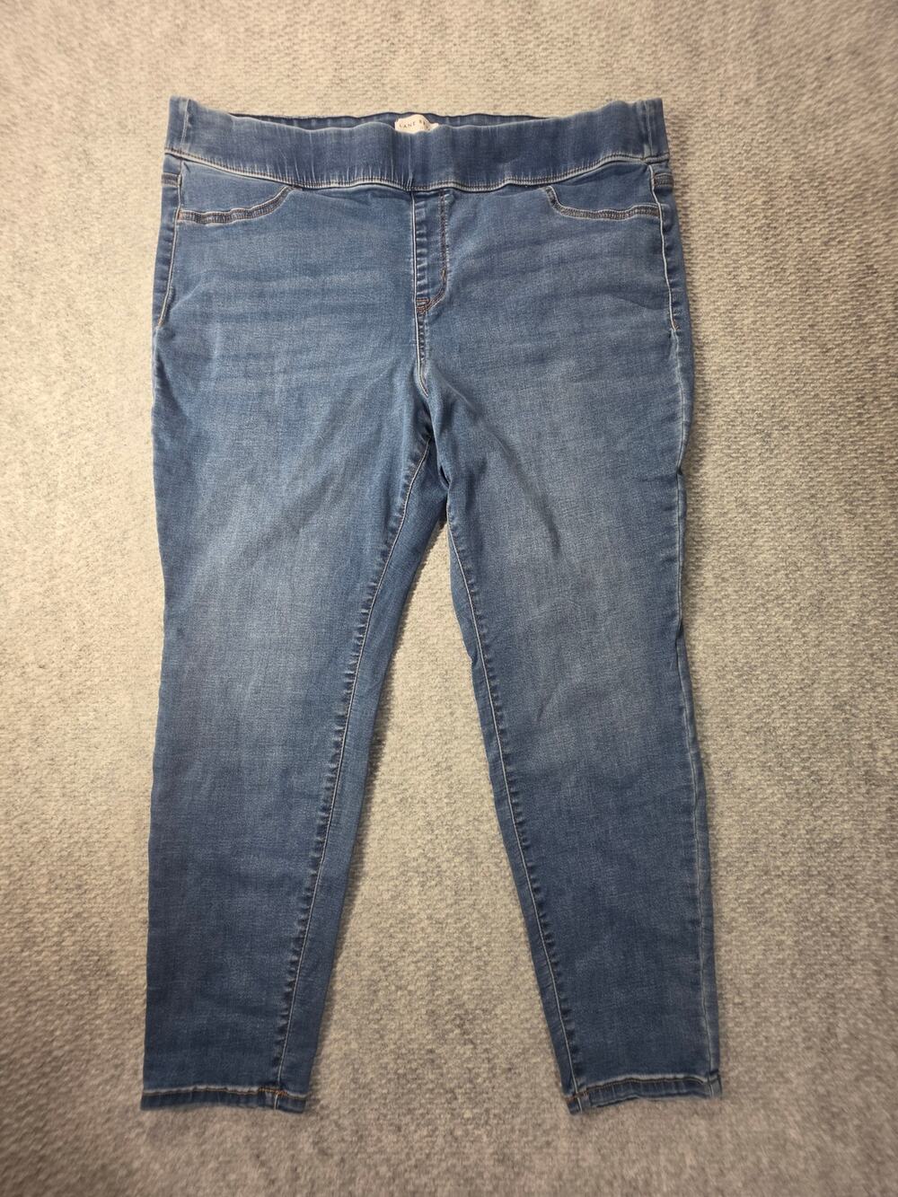 Lane Bryant Jeans Womens 22 Blue Pull On Skinny Jeggings Stretch Comfort Denim